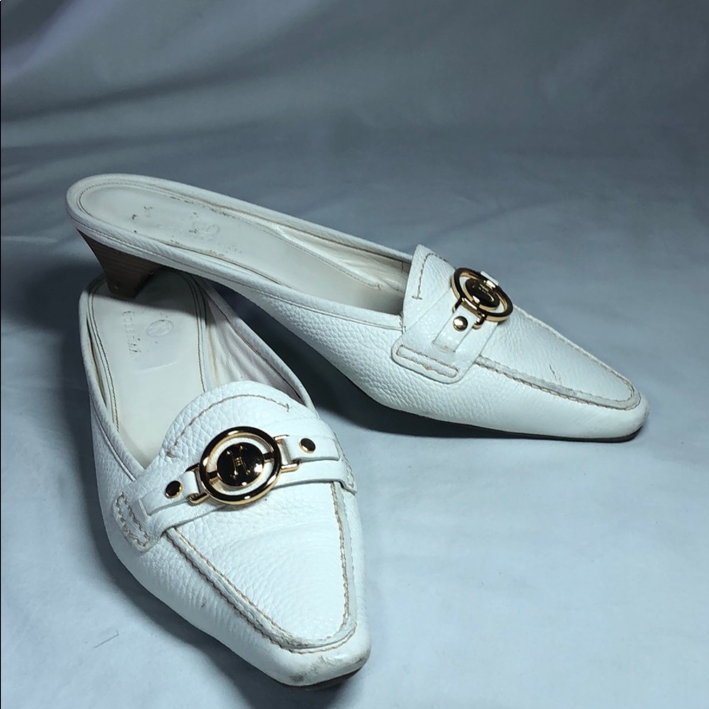 Cole Haan White Mules Slide-ons